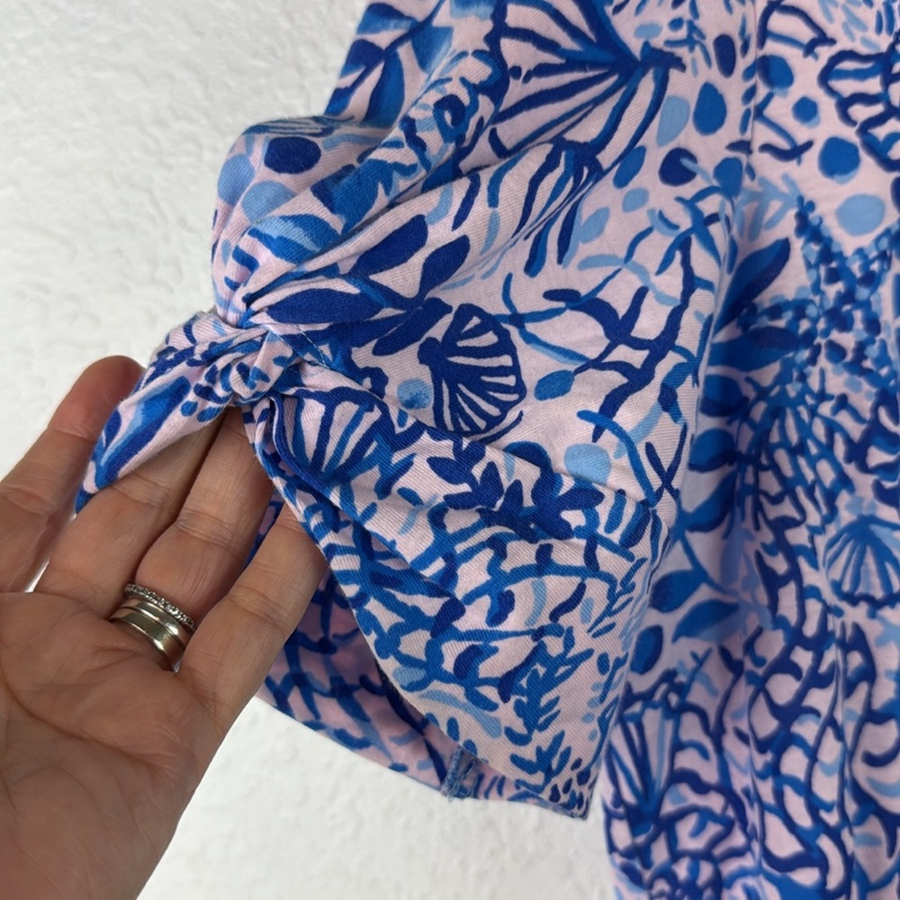 Perfect Lilly Pulitzer Haydn Tshirt Square Neck puff sleeve Dress - Picture 6 of 7